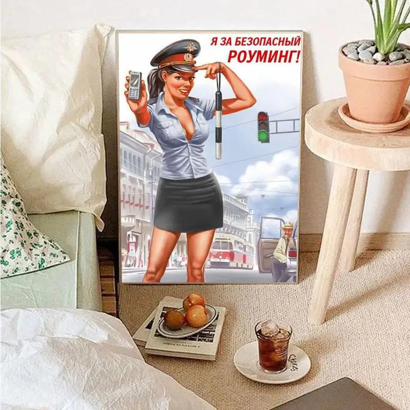 New Russian Shabby Chic Girls Poster Wall Art Home Decor Room Decor Digital Painting Living Room Restaurant Kitchen Art