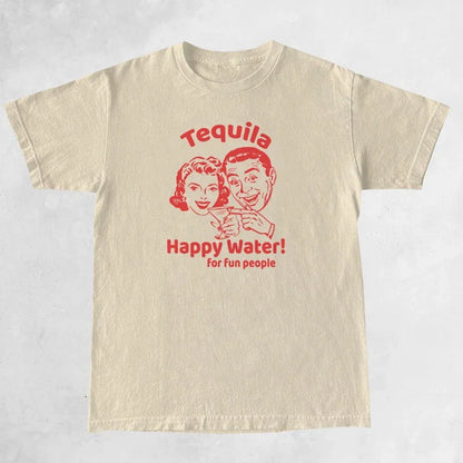 Tequila Retro Druck T-Shirts