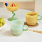 2-colored glass mug