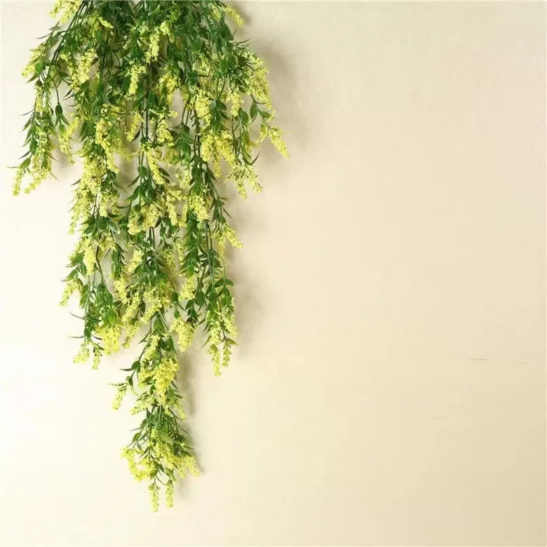 Frendorf | 2PCS Künstliche Schleierkrautblumen & Efeuranke – Faux Lavendel Hängende Pflanzen für Hochzeit, Garten und Wohnkultur