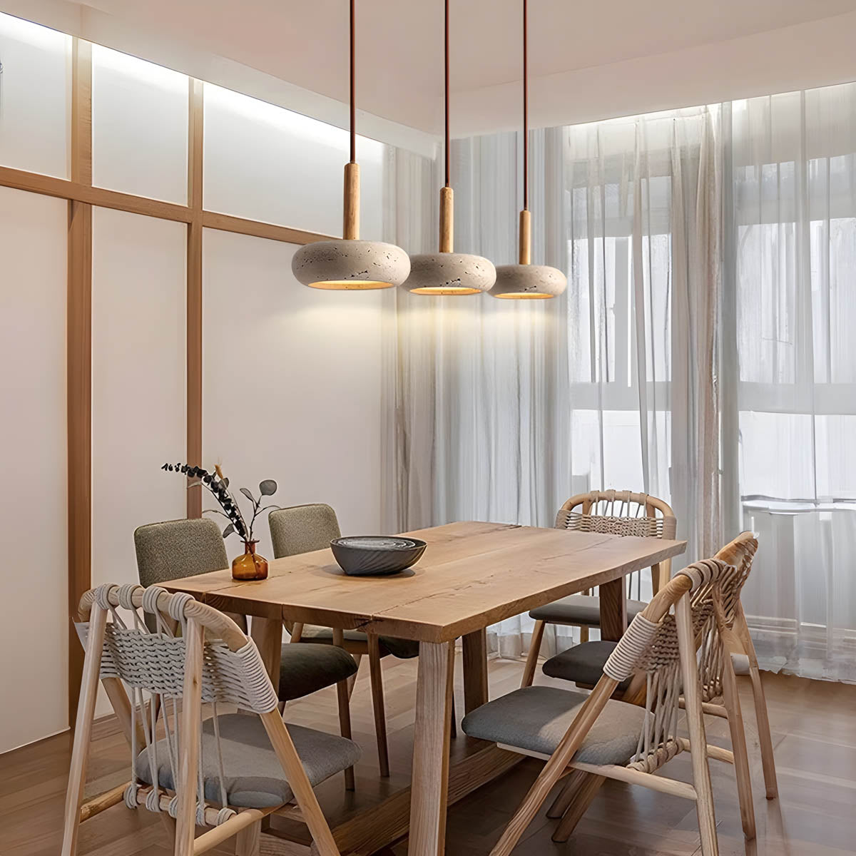 Frendorf | LED Hängeleuchte | Zeitloses Steindesign | Perfekt für Wohnzimmer- und Eingangsbeleuchtung