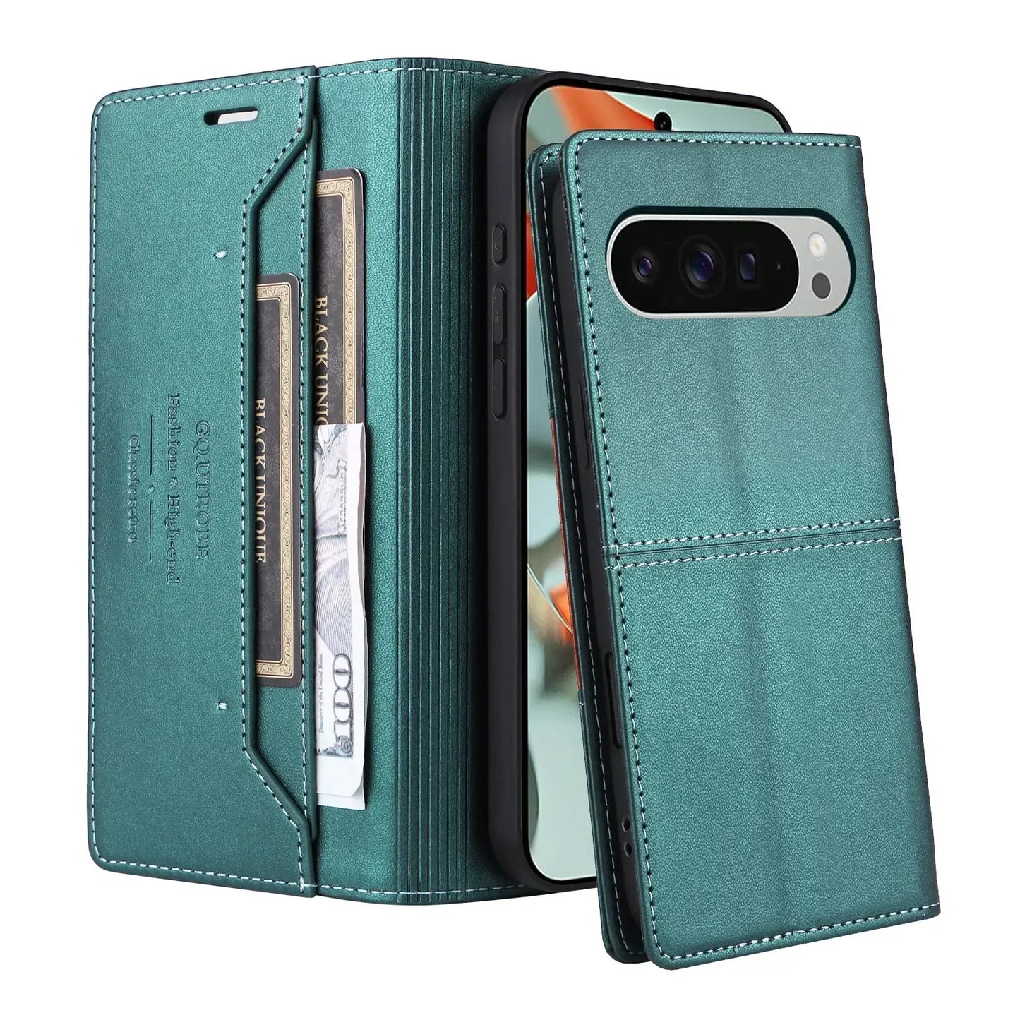 Frendorf | RFID Leder Google Pixel Magnetische Flip Cover Geldbörse Hülle