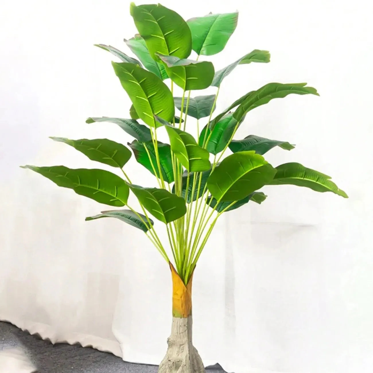 Frendorf | 1pc Kunsttropische Palme – Künstliche Bananenpflanze mit echtem Touch Monstera-Blättern für Zuhause, Garten und Bürodeko