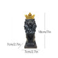 Goldene Krone Löwenkönig Statue
