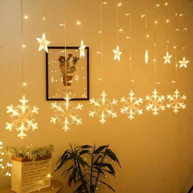 Solar Moon Star Lampe LED Lichterkette Dekoration
