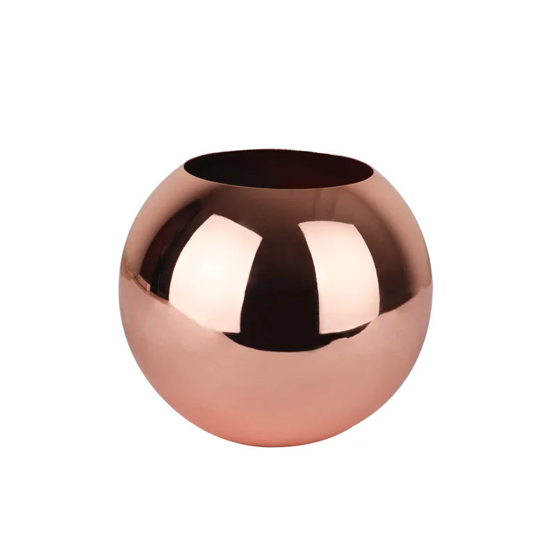 Edelstahlvase im nordischen Stil Desltop-Blumentopf BeFlower Töpfe Gold Schwarz Rose Gold Klassische Wohndekoration