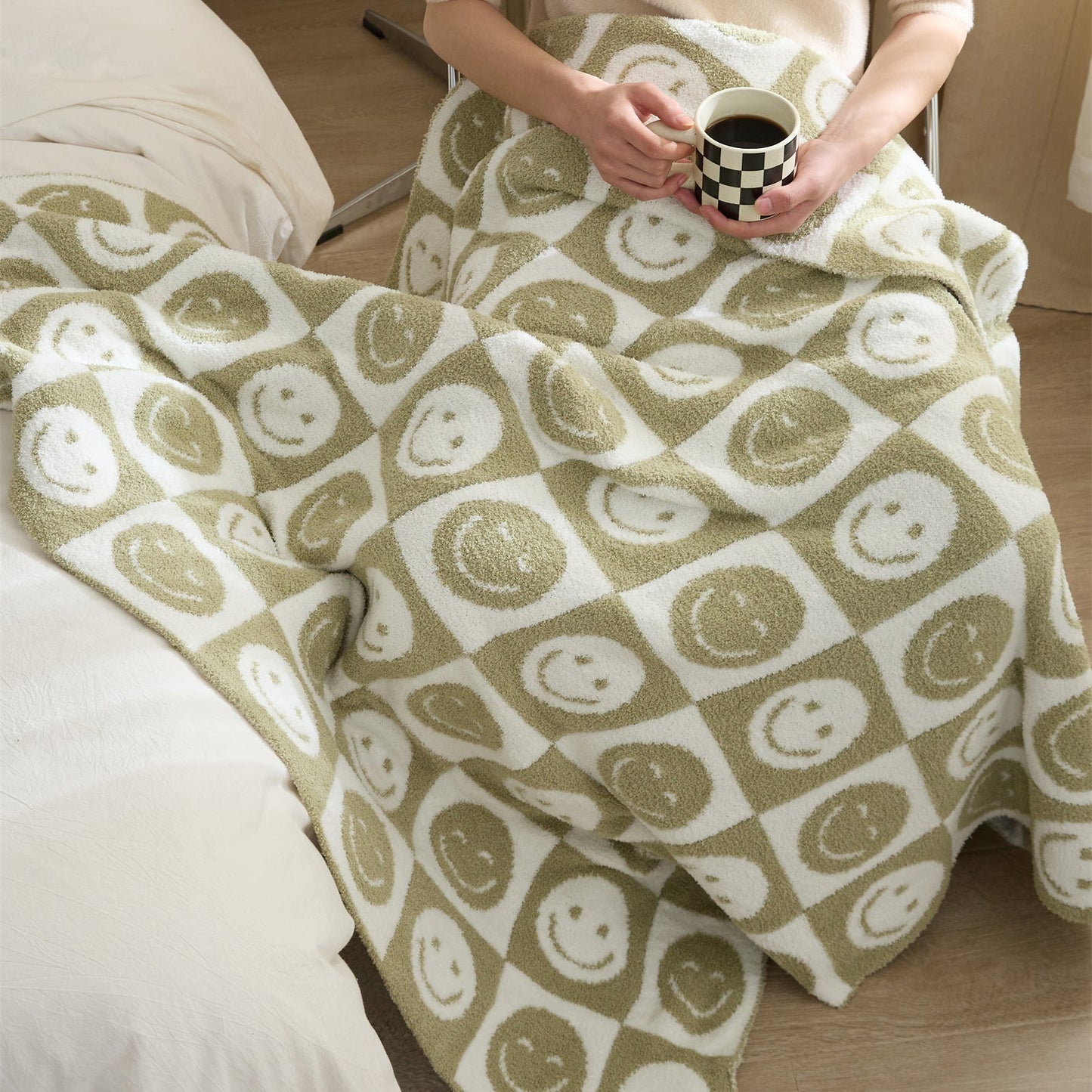 Smiley Kariert Decke