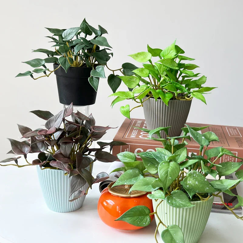 Frendorf | Künstliches Kupfermünzgras – Mini-Kunstpflanzenstrauß für Wohn-, Büro- und Gartendekoration