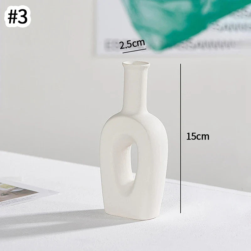 Minimalistische Keramik Blumenvase