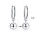 Frendorf | Original 925 Sterling Silver Große Perlen Ball Hoops Ohrringe Für Frauen 2023 Koreanische Hochzeitsfeier Schmuck Geschenk Für Frauen Pendientes