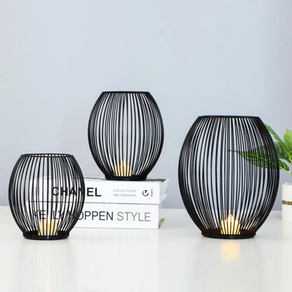 Frendorf | GlowIron Eleganter Eisen-Kerzenhalter | Moderner Kerzenständer | Dekoration für Zuhause