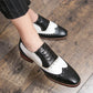 Frendorf | Herren Luxus Schuhe Brogue Schnürung Casual Britischer Stil Kontrastfarbe Oxford Büro