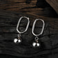 Frendorf | Original 925 Sterling Silver Große Perlen Ball Hoops Ohrringe Für Frauen 2023 Koreanische Hochzeitsfeier Schmuck Geschenk Für Frauen Pendientes