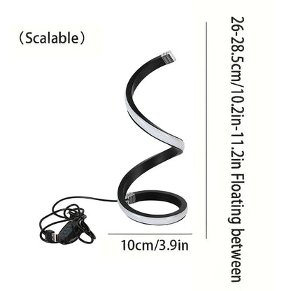 1Pc LED Spiral Tischlampe Moderne Drei Geschwindigkeitsdimmung USB Netzschalter Schlafzimmer Dekorative Tischlampe