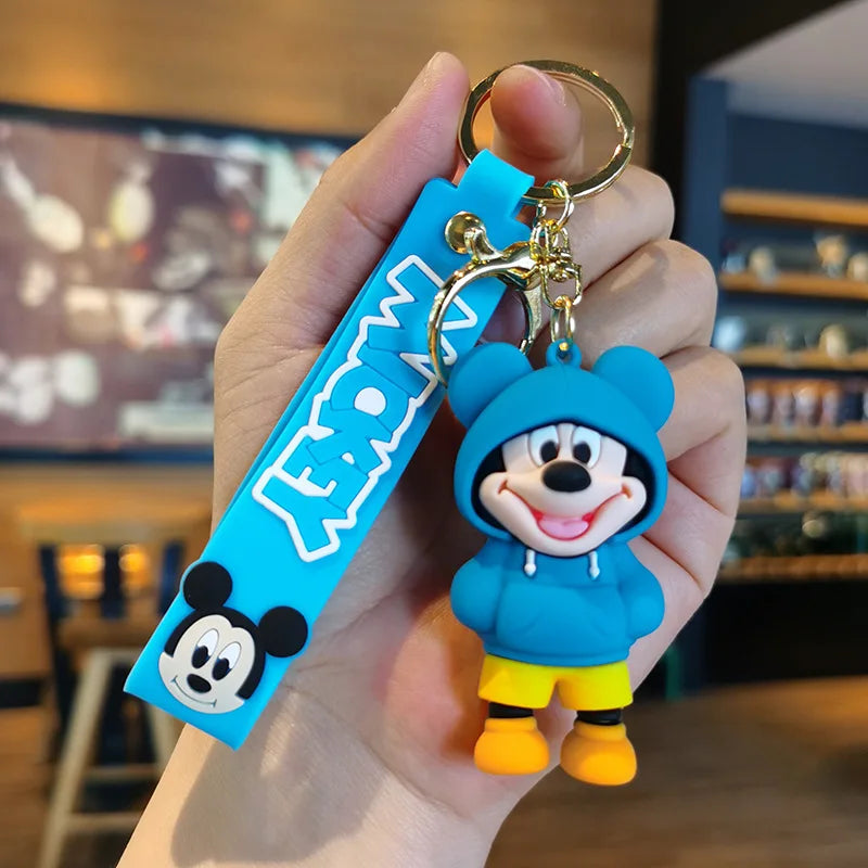 Anime Disney Schlüsselanhänger - Süßer Mickey Mouse, Minnie, Lilo und Stitch Cartoon Schlüsselring, Ornament und Autoanhänger, Perfekte Geschenke für Kinder