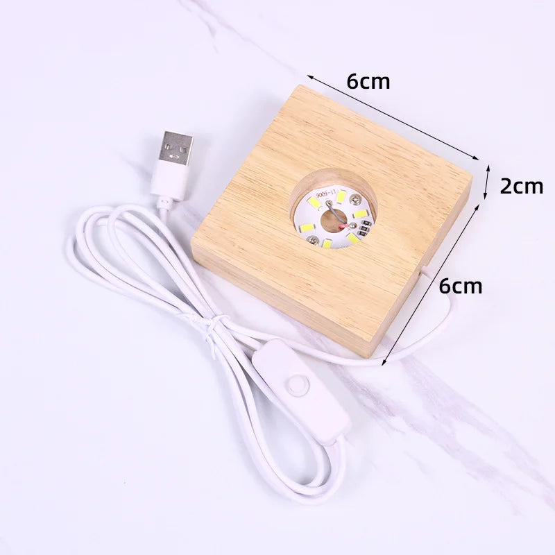 3D Mondkristallkugel Lampe