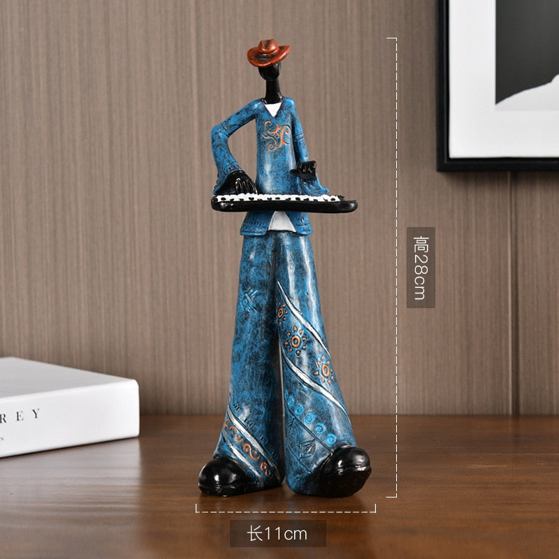 Kreative Rockband Musik Kunst Charakter Modell Statue Kreative Wohnzimmer Dekoration Wein Schrank Dekoration Harz Handwerk Liefert