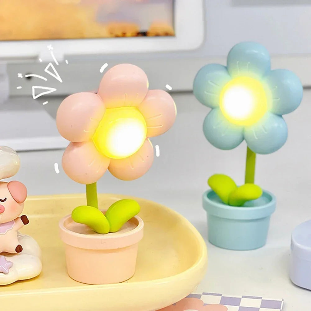 Mini LED Blumen Nachttischlampe