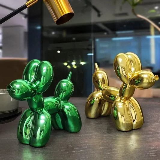 Nordic Ballon Hund Skulptur Harz Tier Ornament Kunst Skulpturen und Figuren Handwerk Hause Dekoration Zimmer Desktop Zubehör