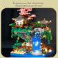 Antike Architektur Pfirsichblüten Teich Schloss Mädchen Modell Baustein Montage Kinderspielzeug mit hohem Schwierigkeitsgrad