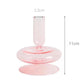 Pink Glass Taper Kerzenhalter