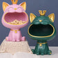 Fortune Crown Big Mouth Cat Eingang Schlüsselablage Dekoratives Ornament, Licht Luxus Einweihungsgeschenk Skulptur