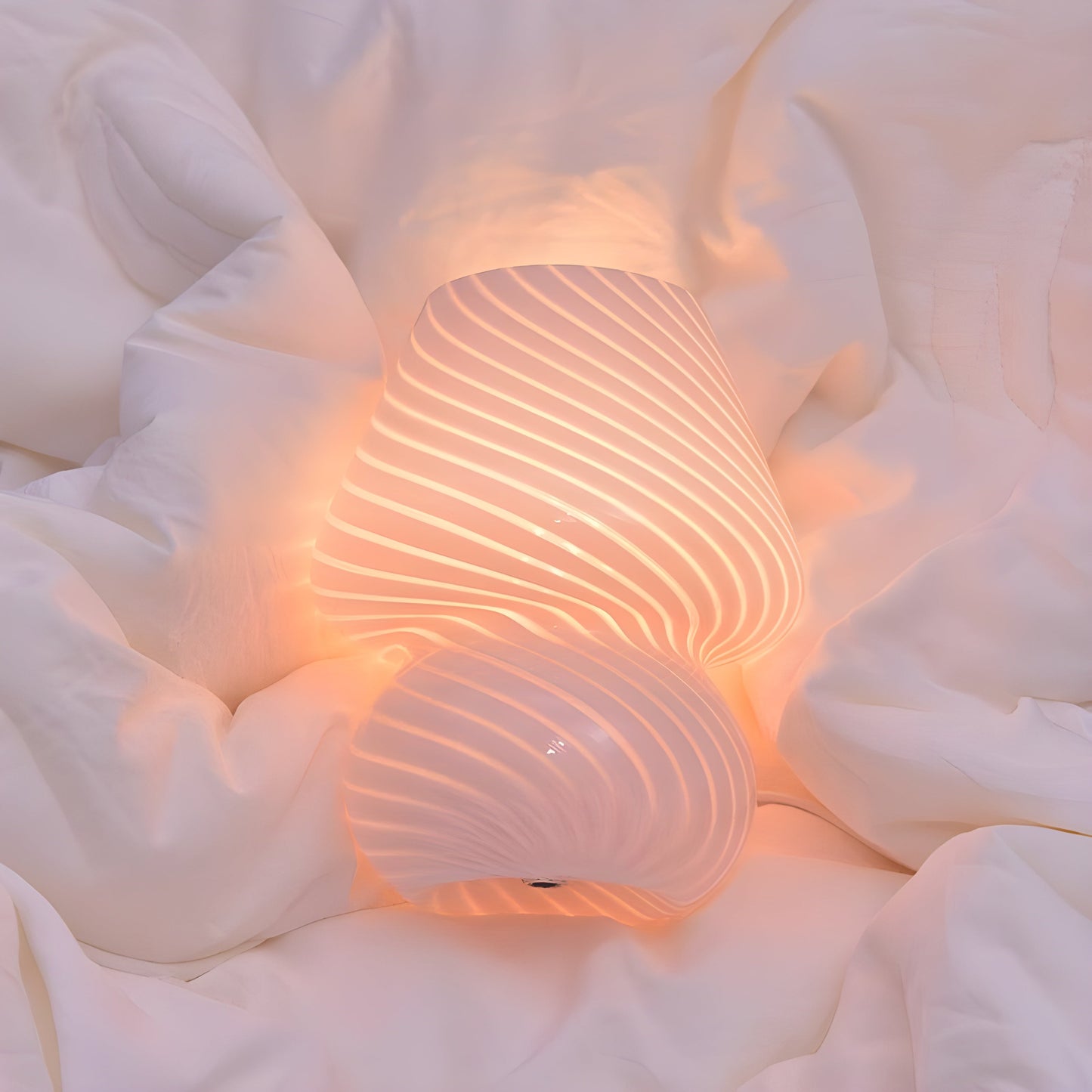 Ätherisch Glow - Kleine Glaspilz-Tischlampe