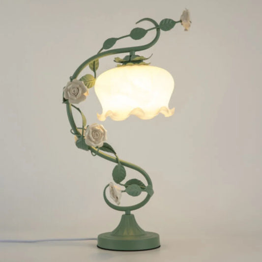Frendorf | Künstlerische naturthemenhafte Blumen-Tischlampe