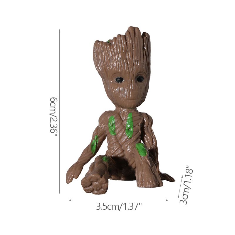 Cartoon Groot Miniaturfigur: Verspielte Bürodekoration