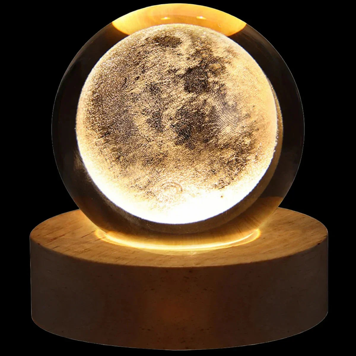Frendorf | GalaxyGlow Kristalllampe | 3D Galaxie Kristallkugellampe | LED Stimmungslicht | Einzigartige Deko für Zuhause