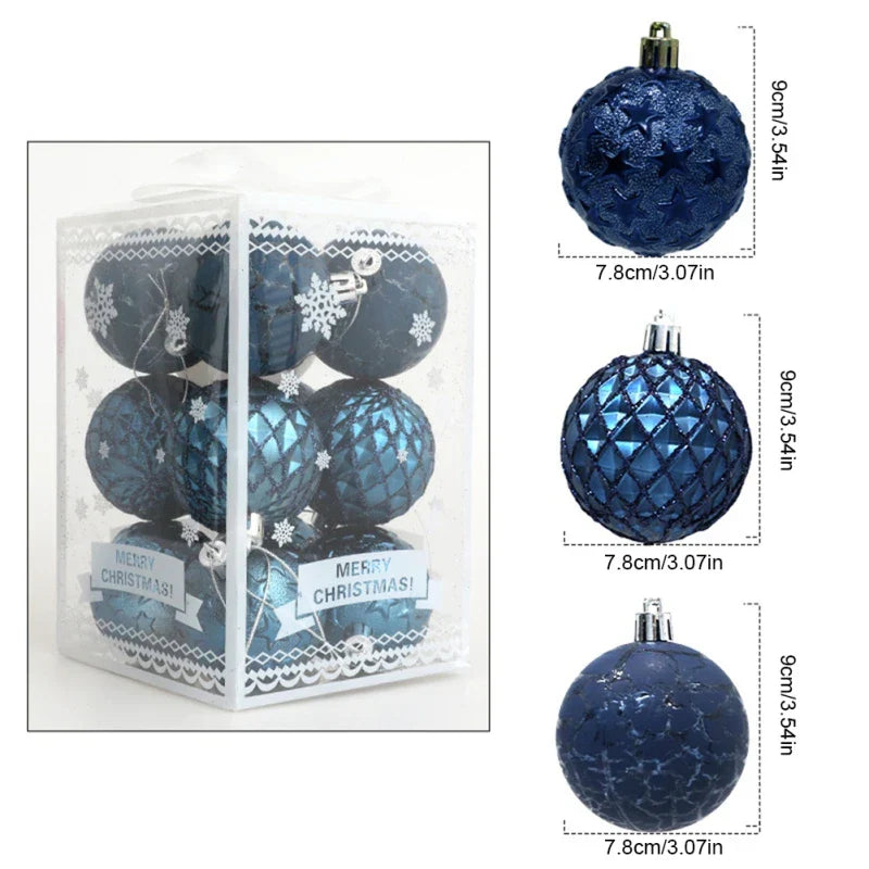 Frendorf | 12 Stück Mischmuster Weihnachtsball Baum Dekor