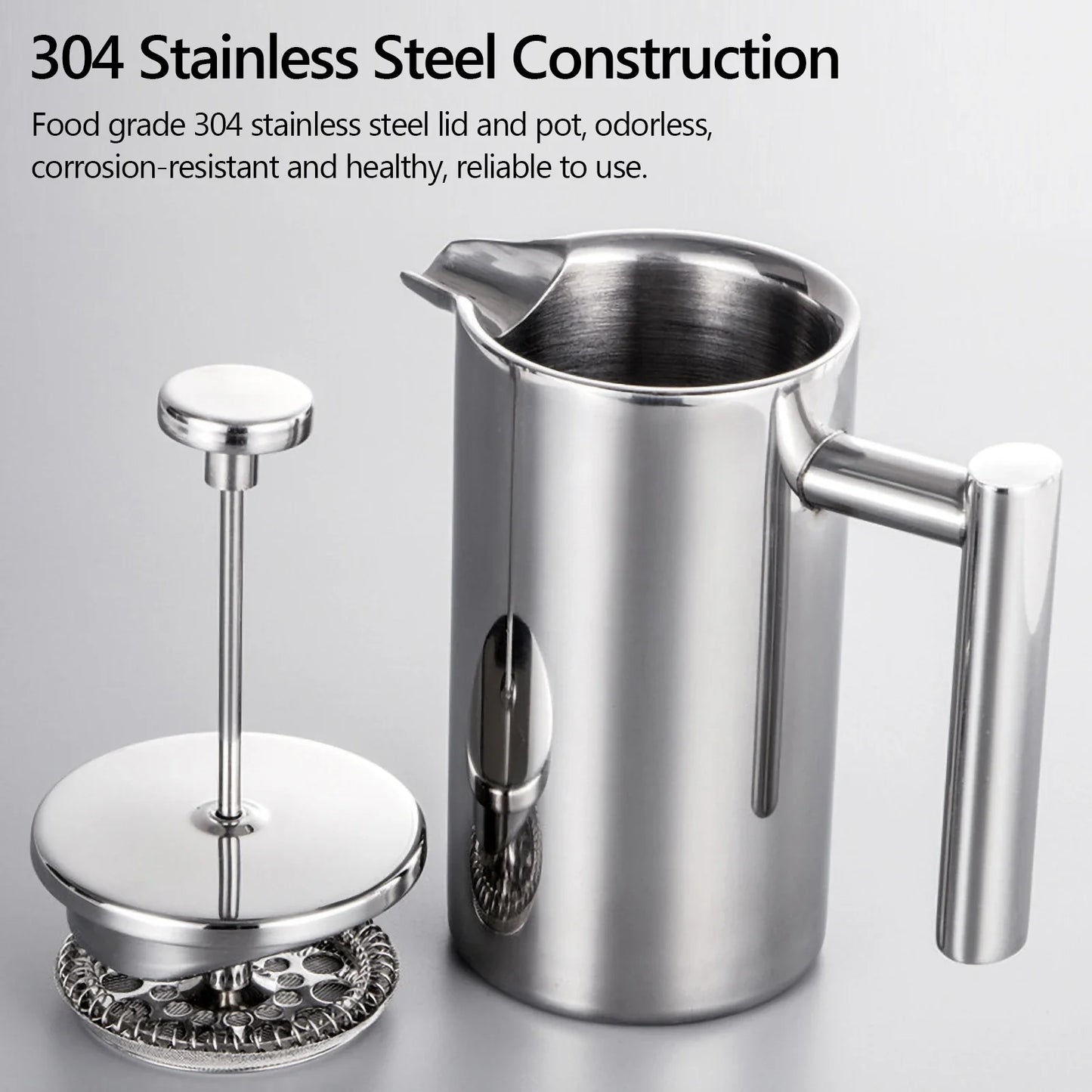 Edelstahl French Press Kaffeemaschine