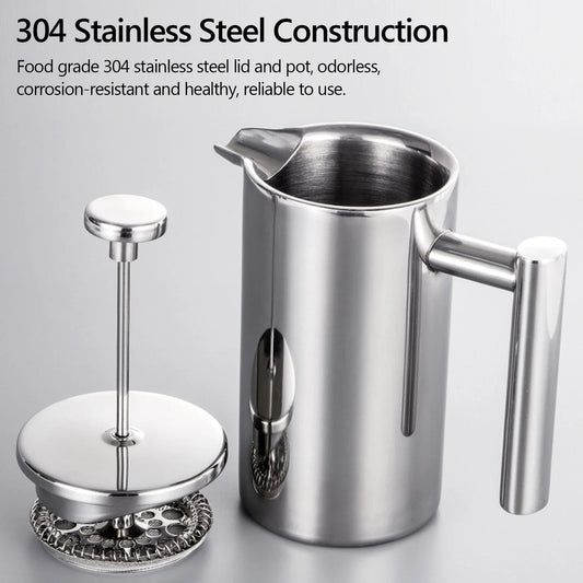 Edelstahl French Press Kaffeemaschine