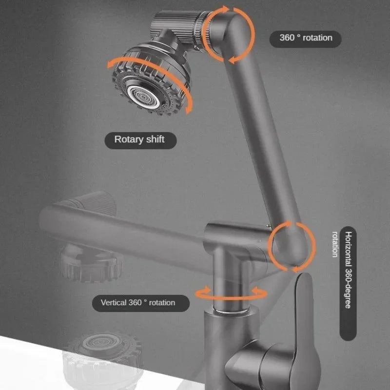 Spritzwassergeschützter mechanischer universeller drehbarer Arm Wasserhahn
