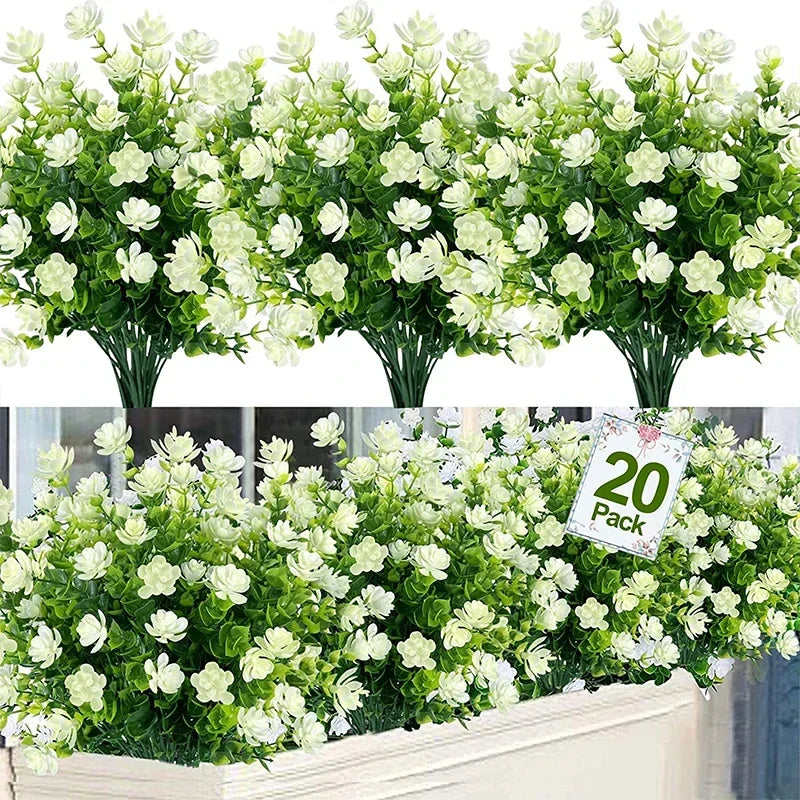 Frendorf | 20 Bündel UV-beständige Outdoor-Kunstblumen – Künstliche Plastikblumen für Zuhause, Garten und Hochzeitsdekoration