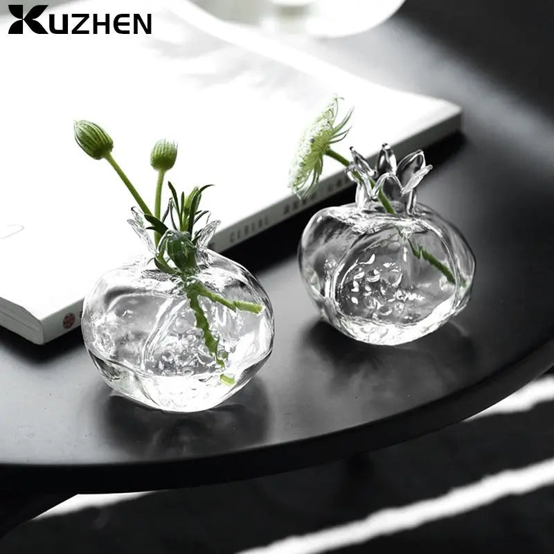 Granatapfel Vase Glas Wohnkultur Vase Obst Vase Raumdekor Kreative Dekoration Obst Cachepot Wohnungsdekoration Blumenvasen