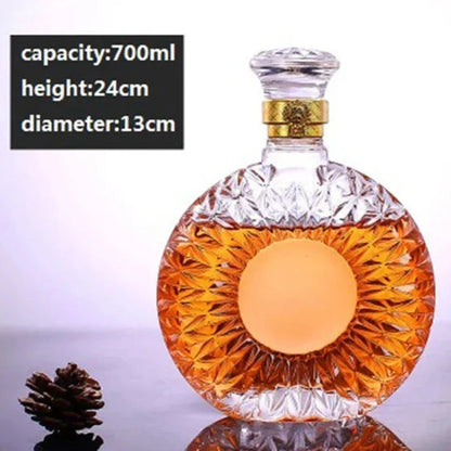 Frendorf | VeraLux Glas-Dekanter Set | Elegante Whisky-Karaffe | Luxuriöse Geschenkidee | Für Spirituosen & Wein
