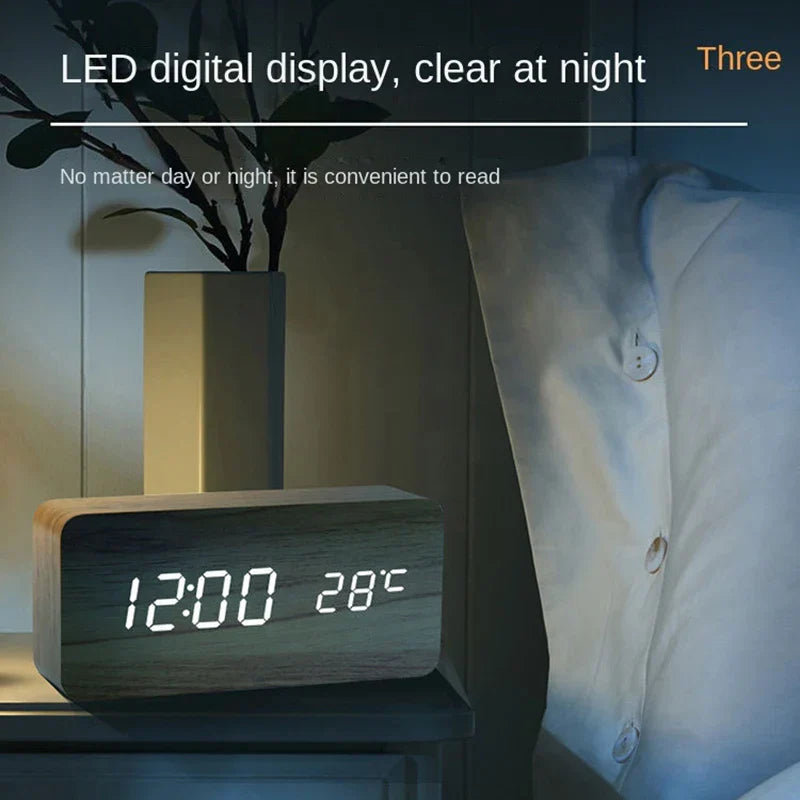 Frendorf | Holz LED Smart Wecker für Schlafzimmer