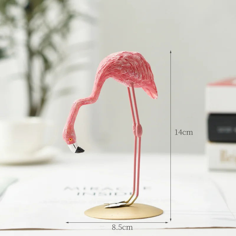 Nordic Flamingo Figurine Figure Statue Sculpture Living Room Office Wedding Party Ornaments Home Decor Decoration Accessories