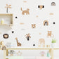Frendorf | Cartoon Wandsticker Regenbogen und Tiergesichter