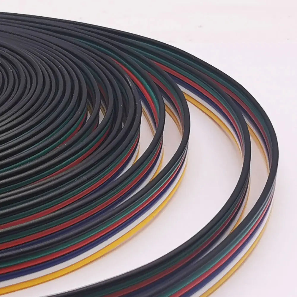 Frendorf | 2Pin zu 6Pin LED Verlängerungskabel – 1-10m Flexibles Elektrokabel für WS2812B, WS2811, SK6812, 5050 RGBW LED Streifenlicht (22AWG, 20AWG, 18AWG)