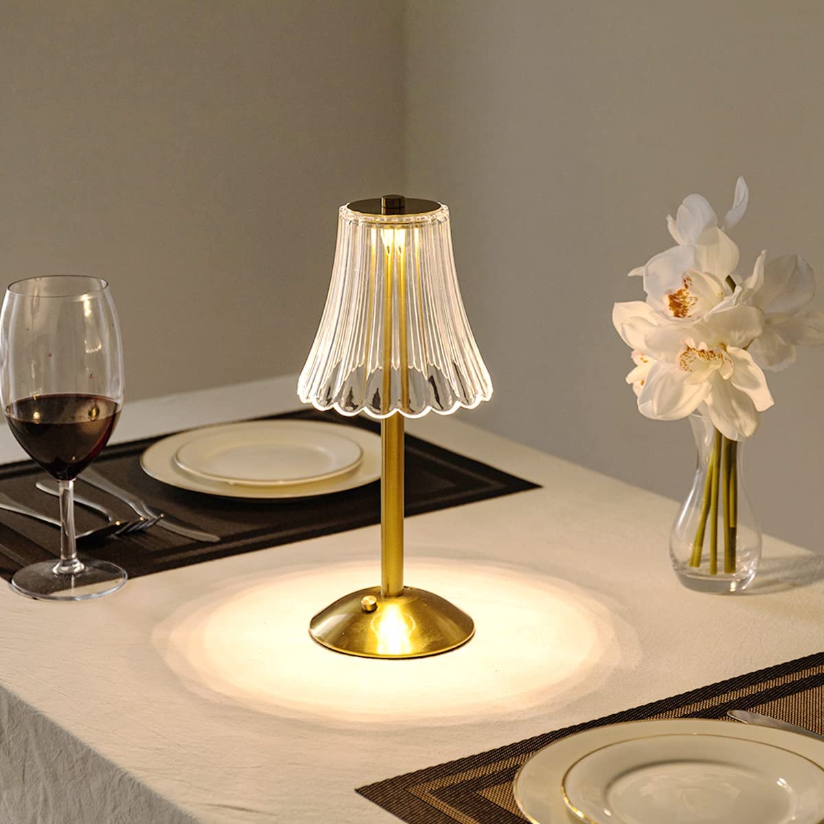 – Goldkristall-Tischlampe