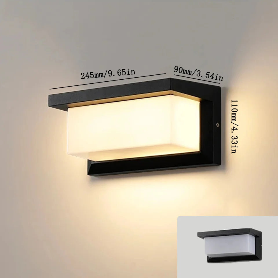 Frendorf | LED-Wandleuchte mit Radar-Bewegungsmelder – 16W wasserdichtes Licht für den Innen- und Außenbereich, kaltes und warmes Weißes Licht, AC85-265V
