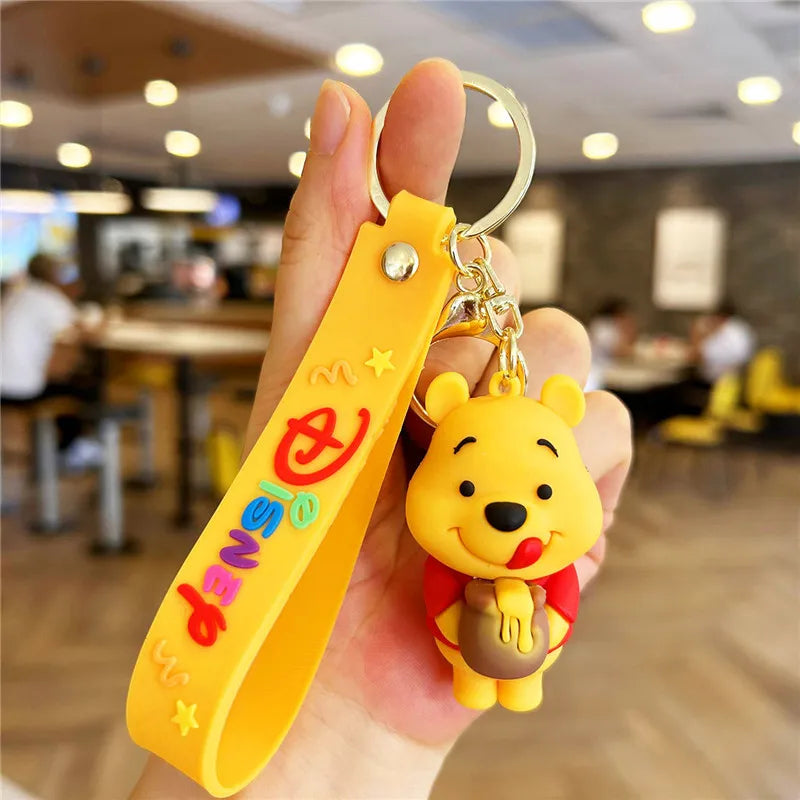 Anime Disney Schlüsselanhänger - Süßer Mickey Mouse, Minnie, Lilo und Stitch Cartoon Schlüsselring, Ornament und Autoanhänger, Perfekte Geschenke für Kinder