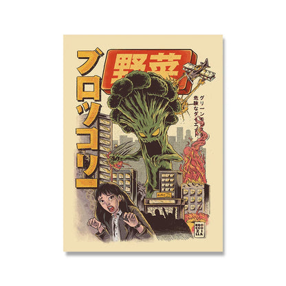 Japanische Lebensmittel Nudeln Moderne Küche Poster Dekoration Getränke Ramen Cartoon Leinwand Malerei Retro Bar Wandkunst Druck Bilder