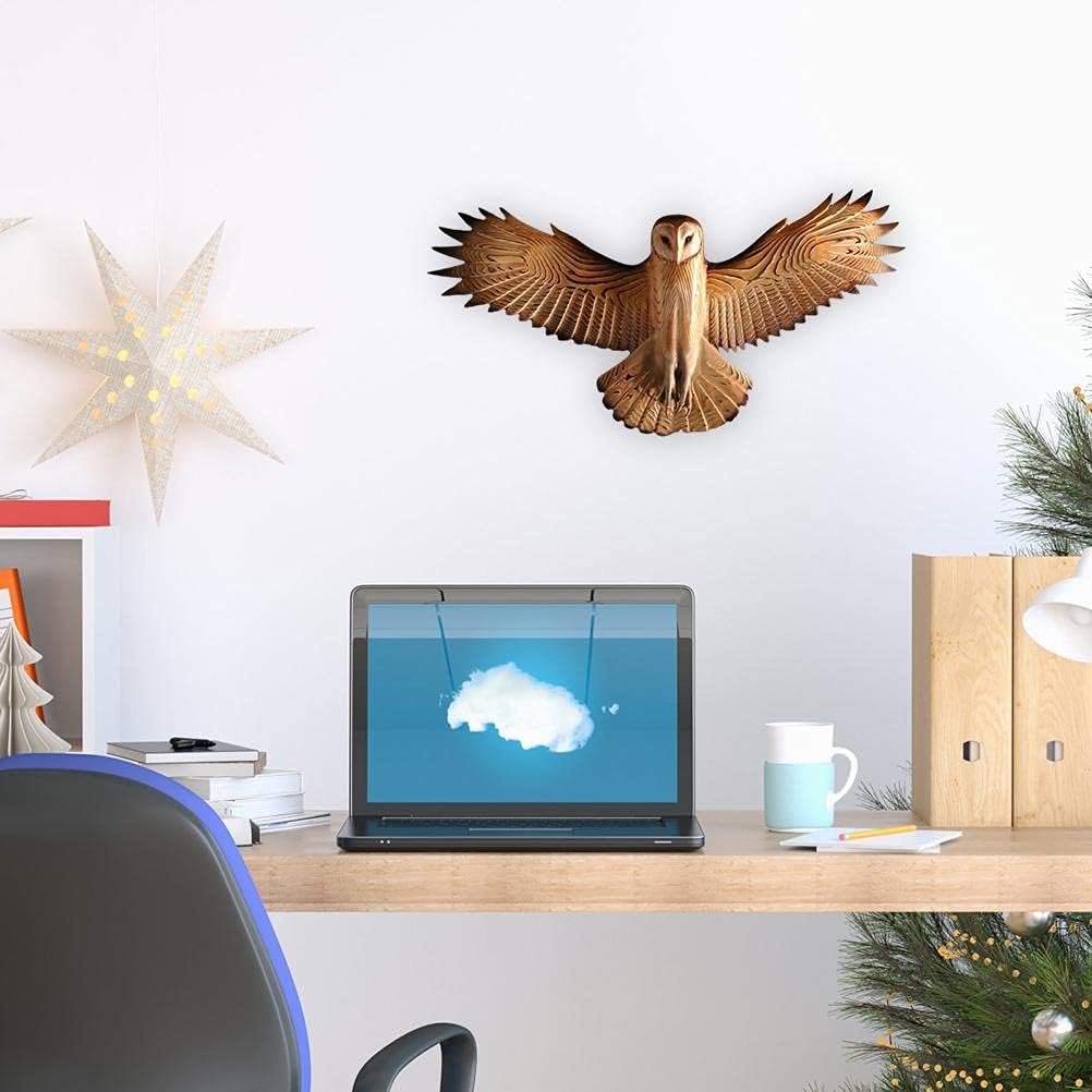 Eulen-Skulptur, Wandkunst, Kunstharz, Kunsthandwerk, Wohnzimmer, Outdoor, Garten, Büro, Heimdekoration, lebendige Eule, Kunsthandwerk, Heimwand-DIY-Dekoration