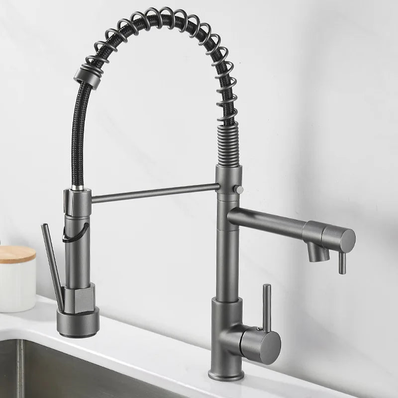 Frendorf | FlowSelect Wasserhahn mit Doppel-Auslauf | Modernes Design | Multifunktionaler Küchenarmatur | Hochwertige Materialien