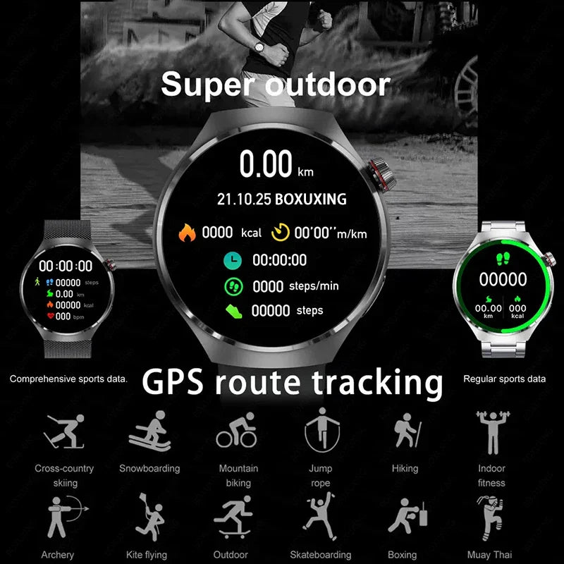Frendorf | Neue HD AMOLED Multisport IP68 Wasserdichte Herren Smartwatch für IOS Android