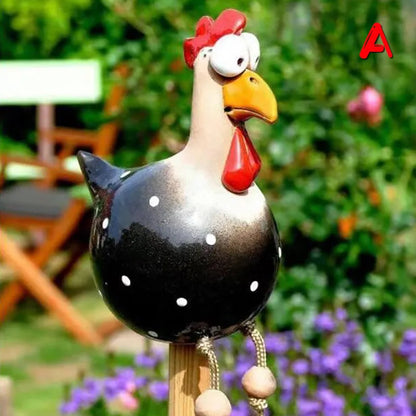 Lustige Hühnerzaun-Dekorations-Resin-Statuen für Zuhause Garten Bauernhof Hof Dekorationen Henne Skulptur Kunsthandwerk Innenhof