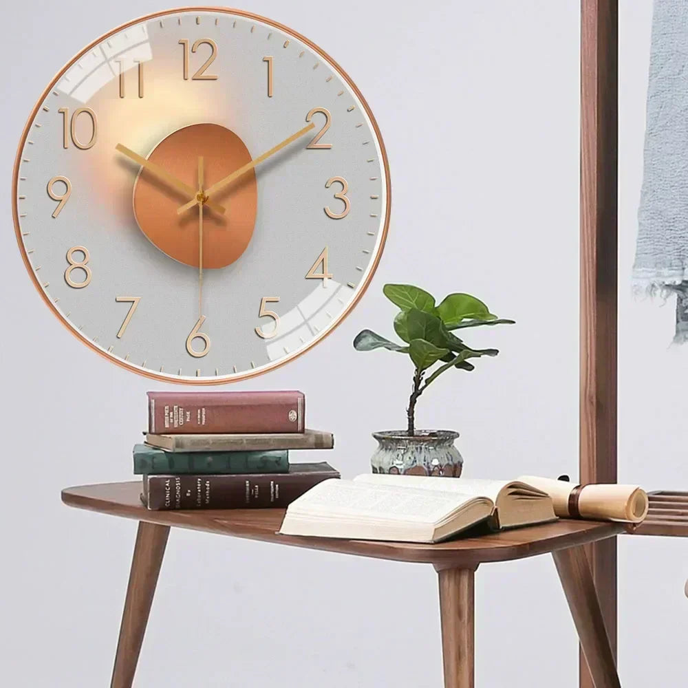 Frendorf | Zeitloses Flüstern™ | Stille Klassische Wanduhr | Geräuschloses Design für Schlafzimmer & Bürodeko